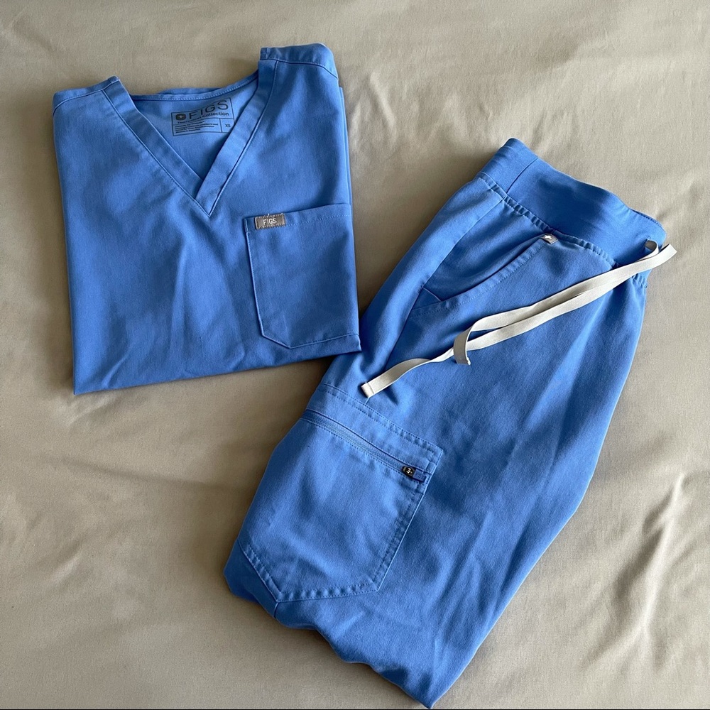 Ceil Blue Joggers Scrub Set